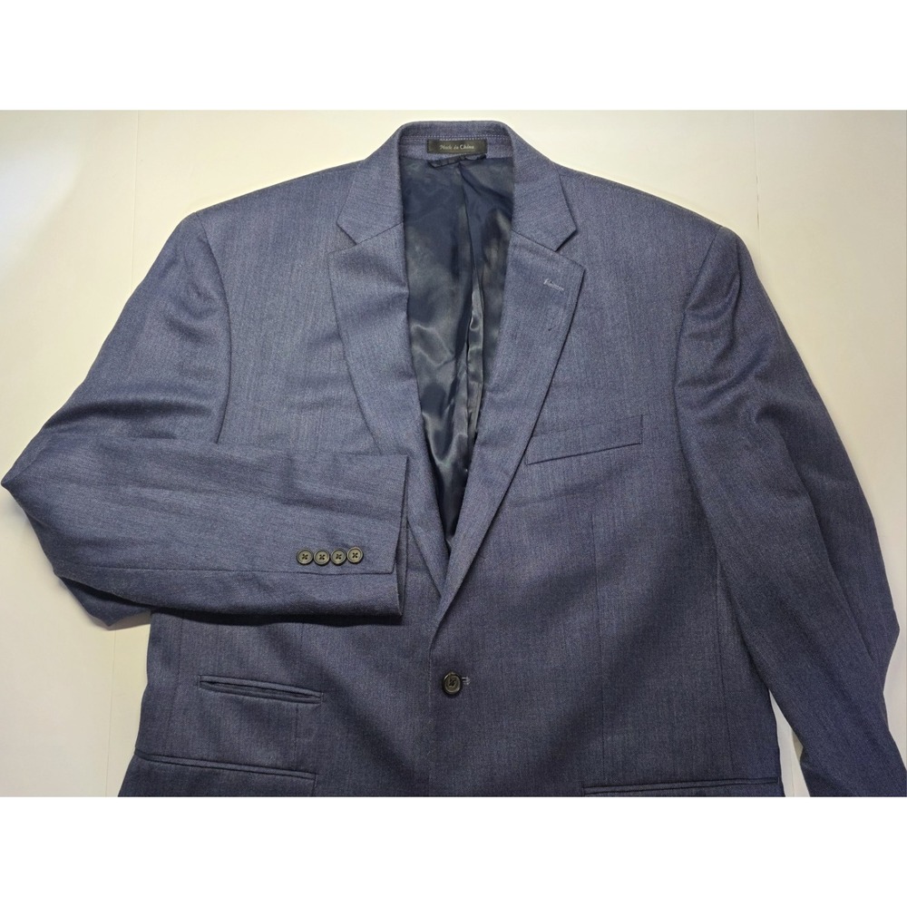 Lauren Ralph‎ Lauren Mens Size 44L Blue Check Silk/Wool Blend Blazer